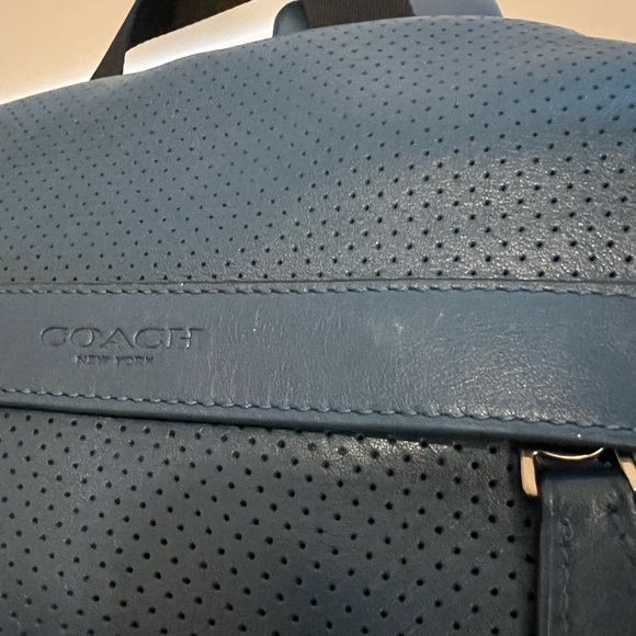 Coach Backpack in Blue. - Picture 3 of 13